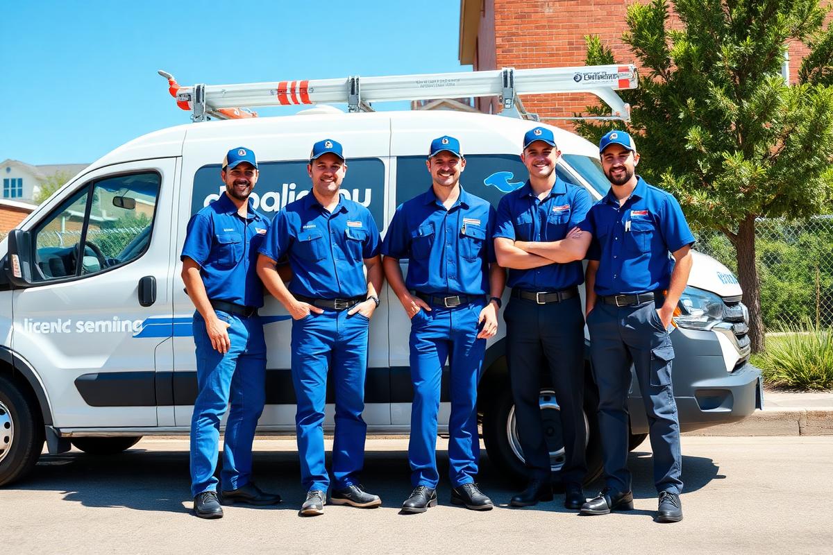 Licensed plumbing team